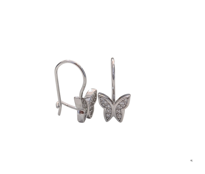 Aretes aro mariposa shine