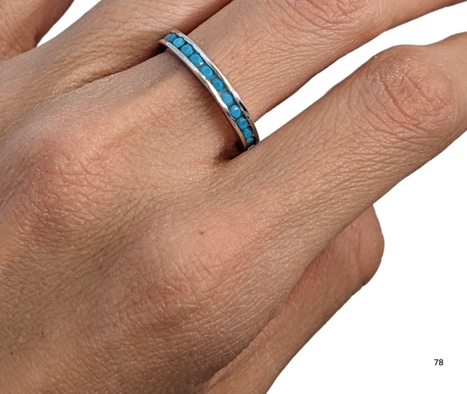 Anillo churumbela turquesa
