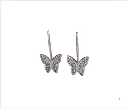 Aretes aro mariposa shine