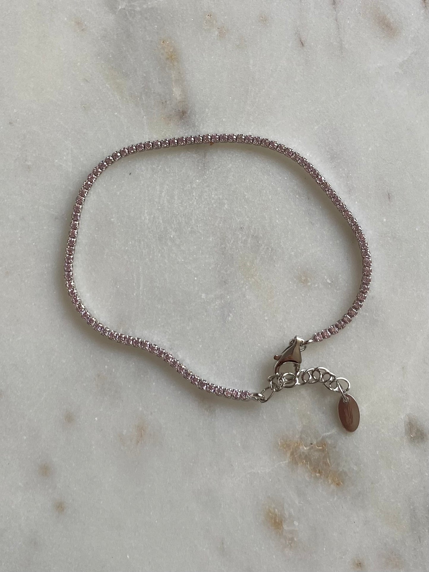 Tennis bracelet rosa