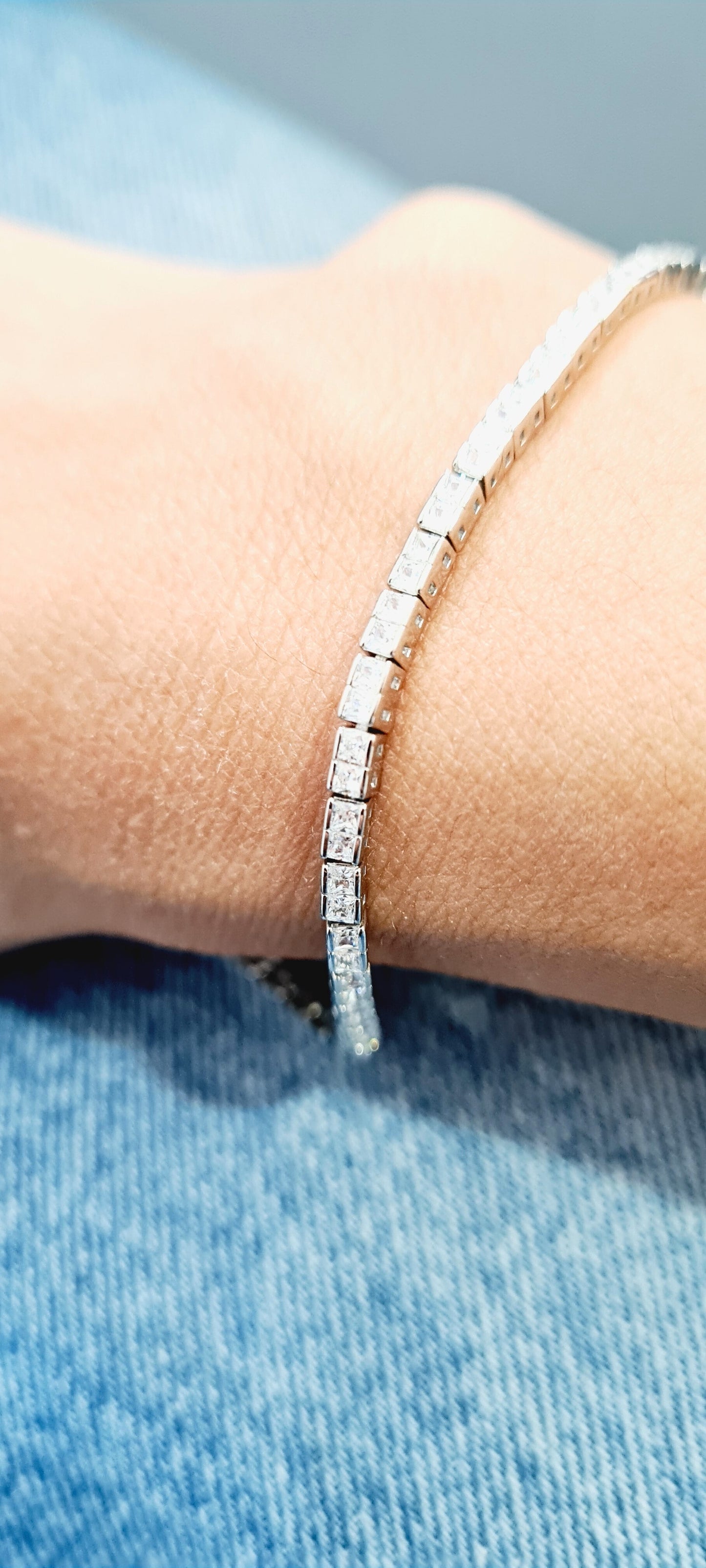 Pulsera tennis white