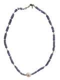 Choker tanzanitas y perlas