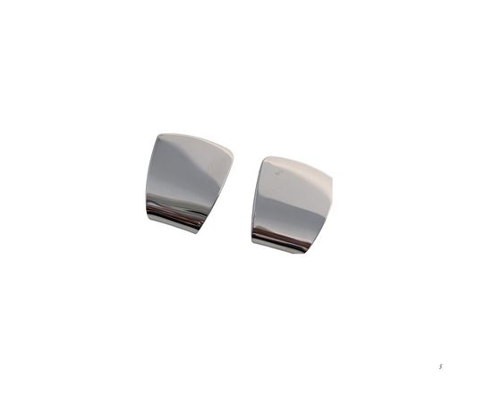 Aretes doblez plateados