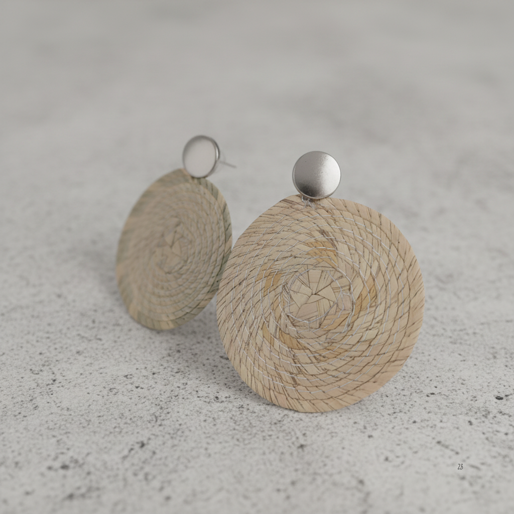 Moon palm earrings