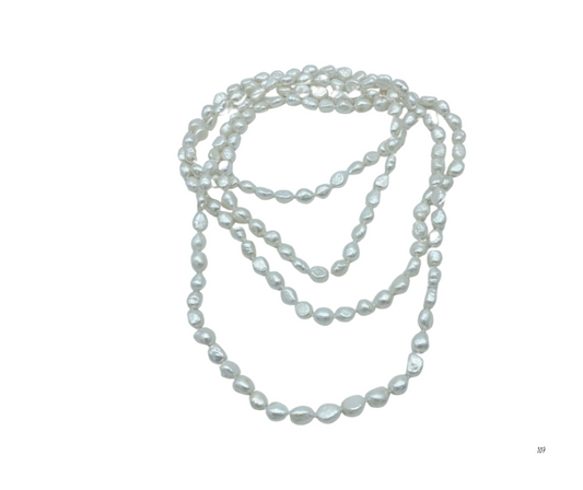 Collar largo perla cultivada
