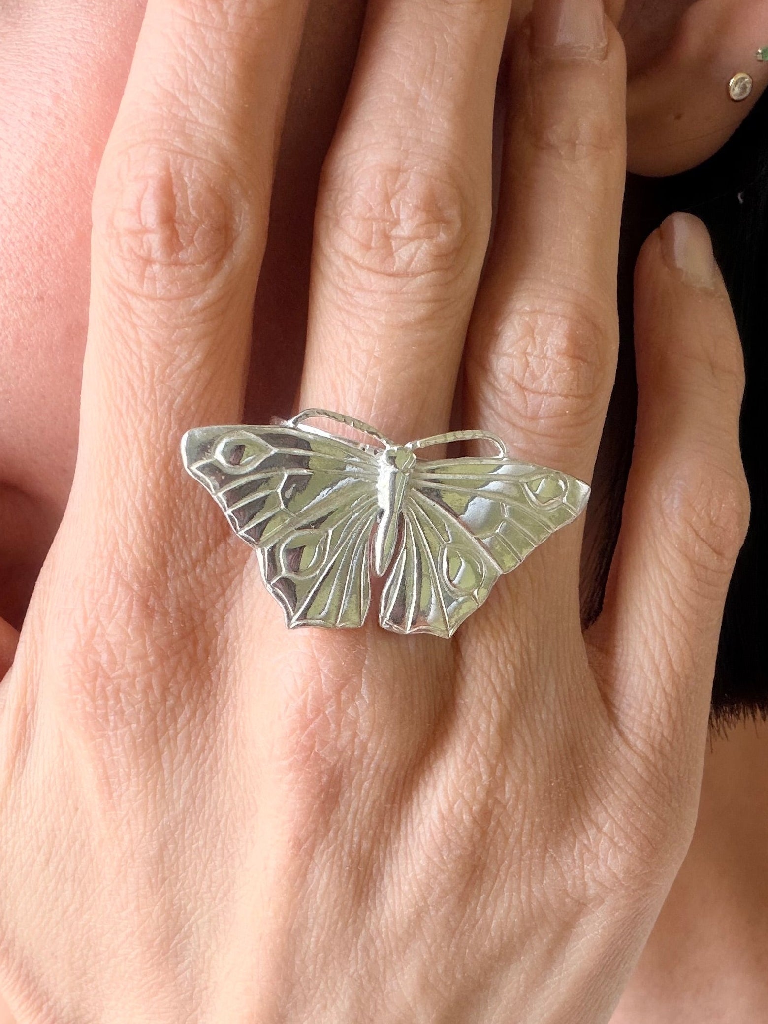 Anillo mariposa en plata