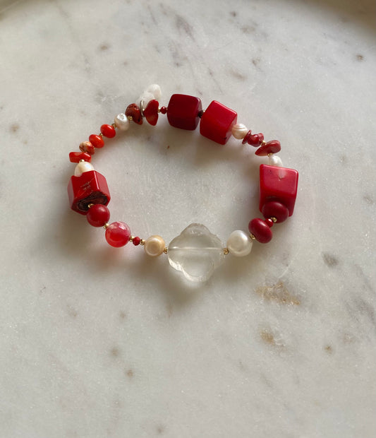 Pulsera coral