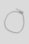Pink and white tennis bracelet