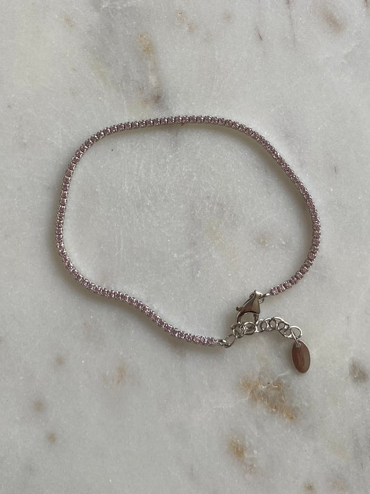 Tennis bracelet rosa