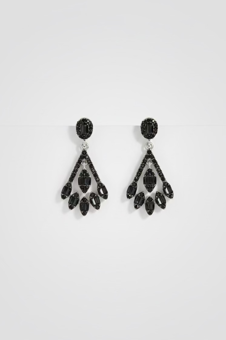 Black swan earrings