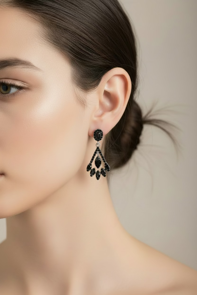 Black swan earrings