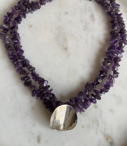 Collar doble amatista