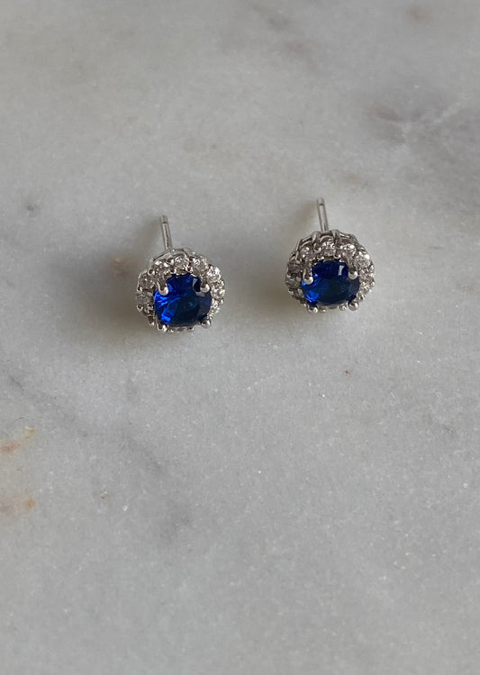 Aretes redondos blue