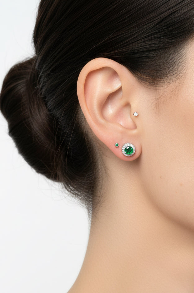 Aura vert studs