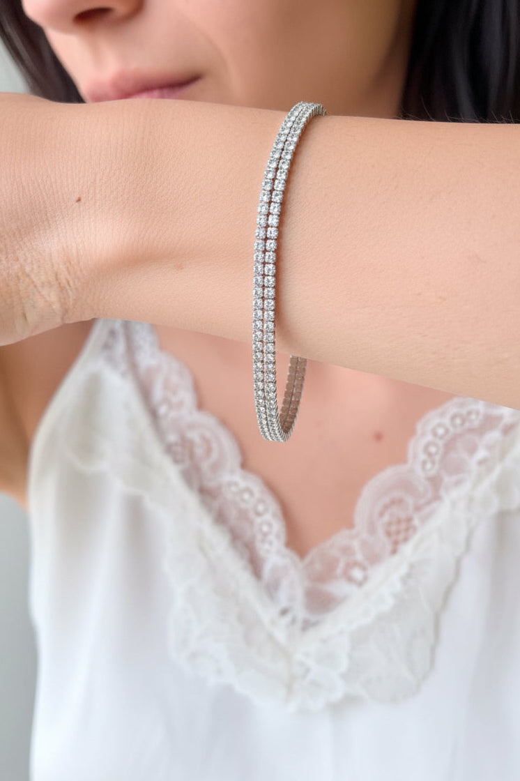 The double white tennis bracelet
