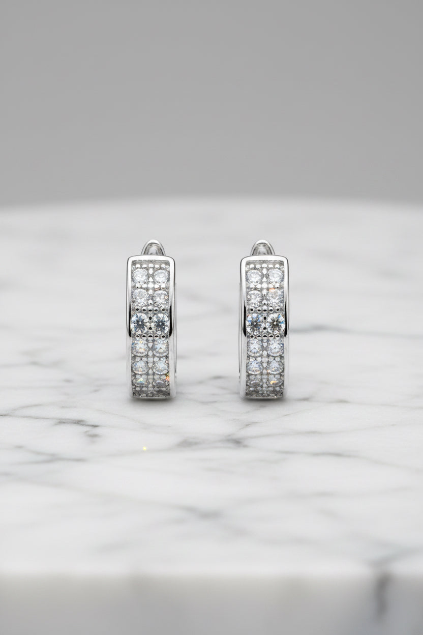 Seraphine hoops Pavé