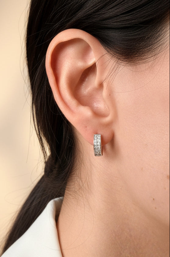 Seraphine hoops Pavé