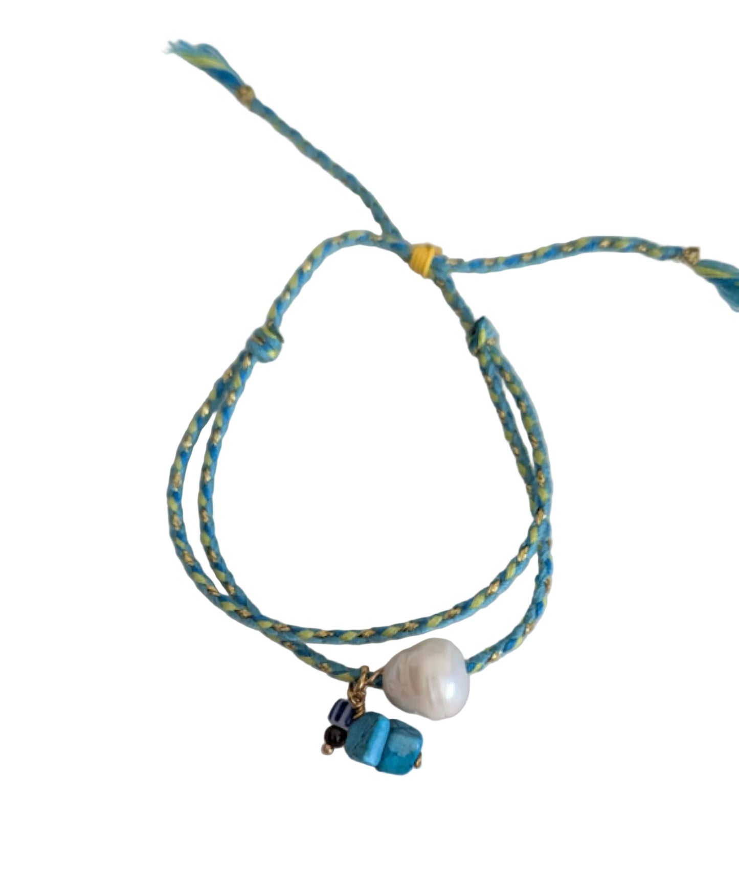 Pulsera de hilo turquesa