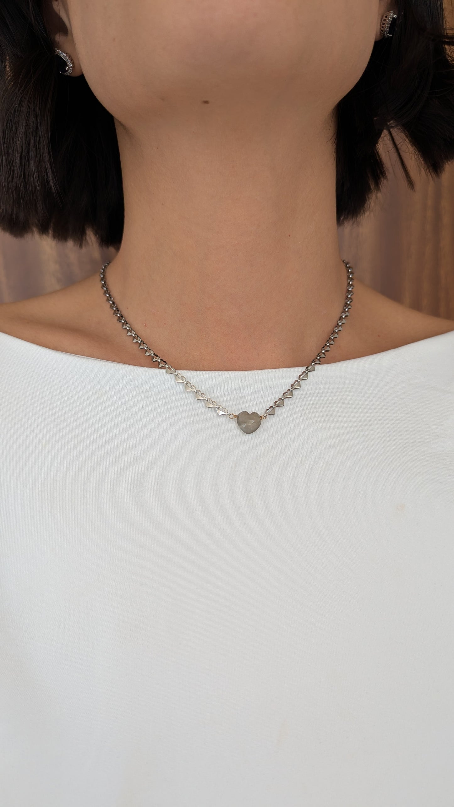 Cadena espalda de corazones