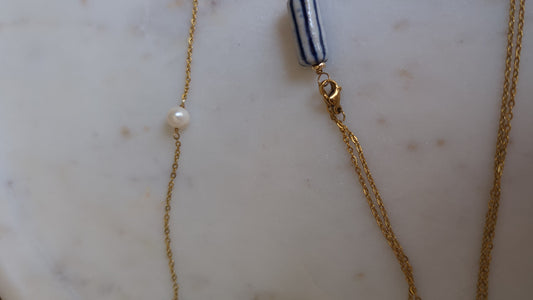 Cadena para espalda con mix de piedras