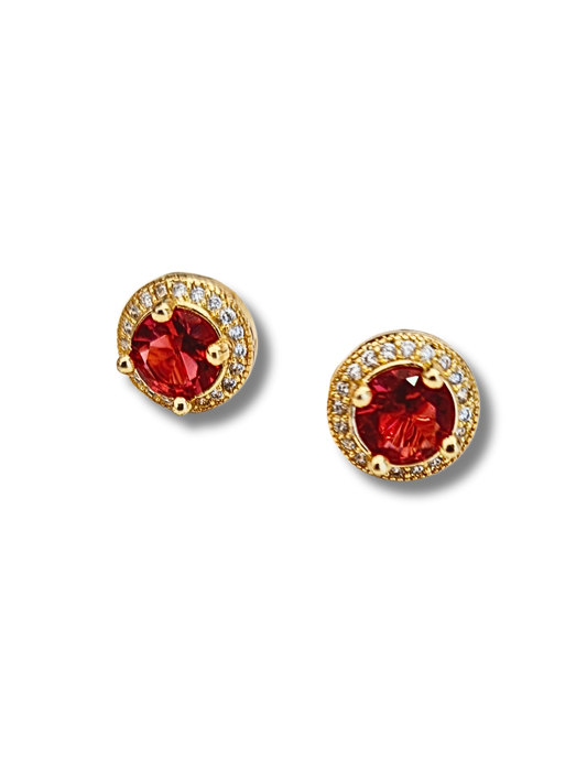 Aretes princesa rojo