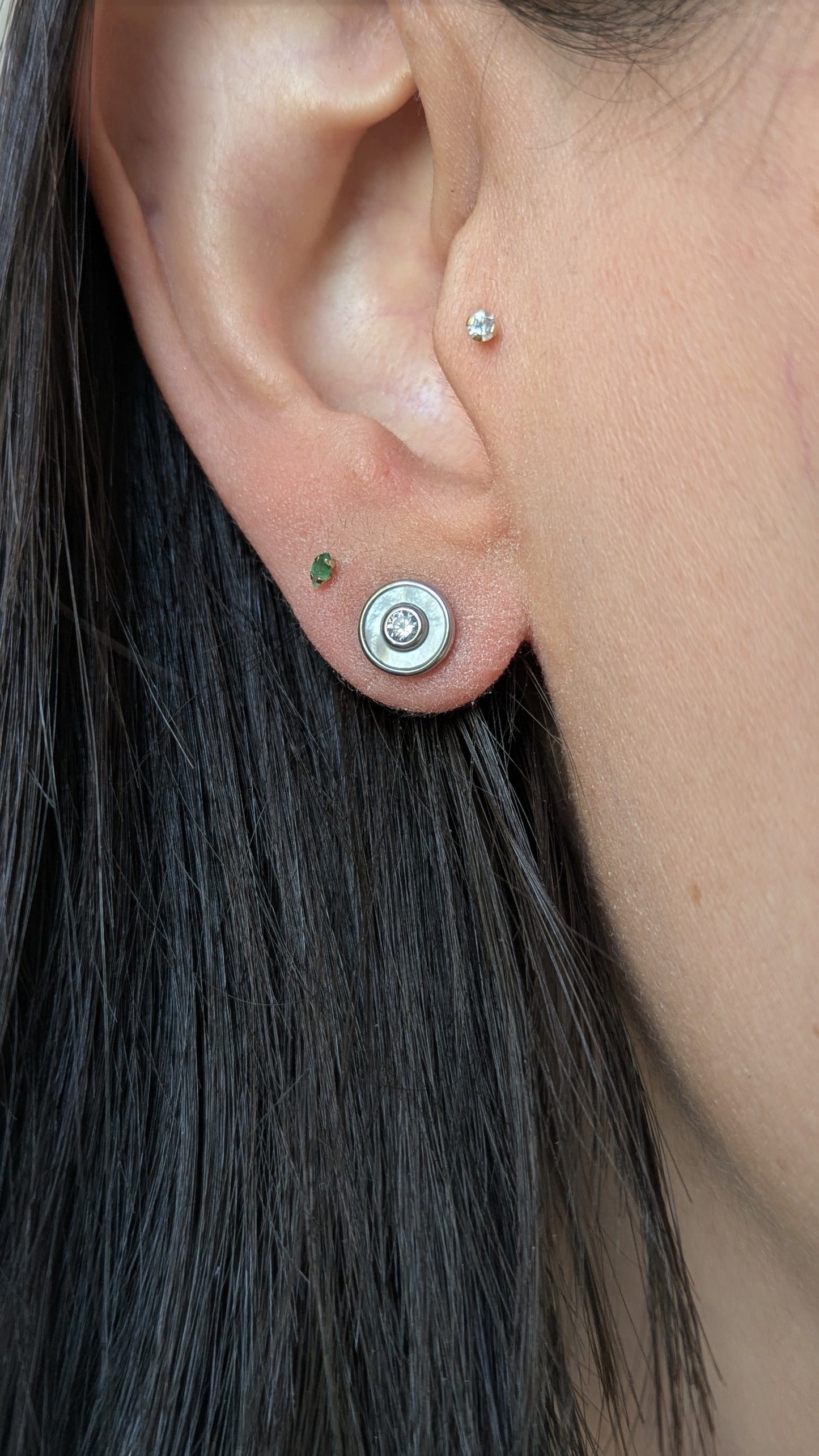 Aretes circulo shine